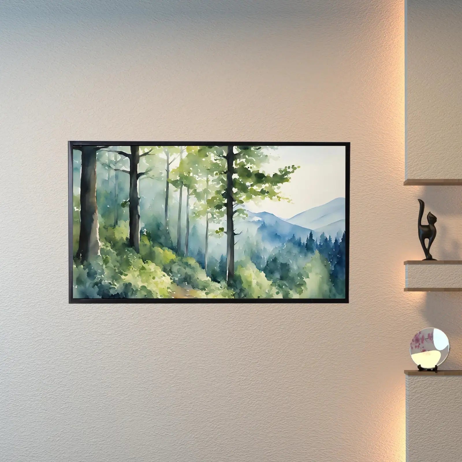 Detail view of artwork from Forest Landscape Art For Frame TV I Minimalist Nature Digital Artwork I Modern Wall Decor For Samsung Frame TV. (variation 1)