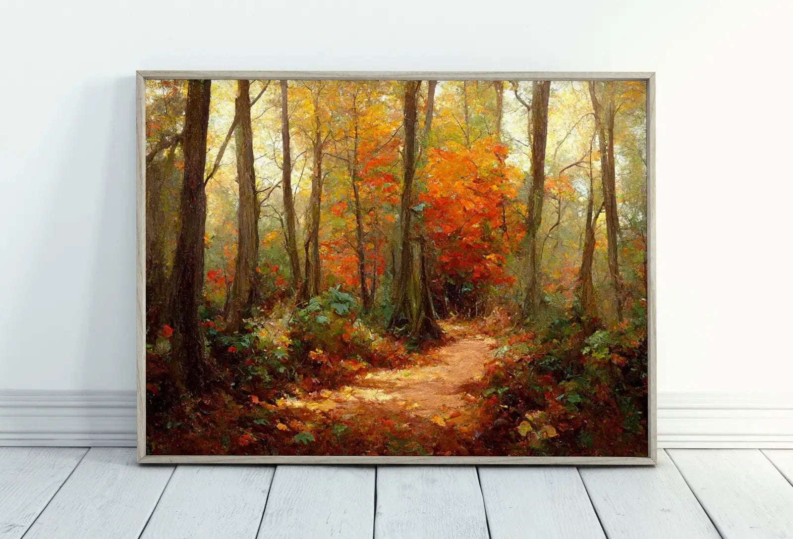 Included artwork preview showing first selection of artworks from Forest Trail Autumn Landscape Digital Painting. Printable Fall Wall Art, for Home or Office Decor. Nature Print Digital Art Instant Download.