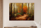 Forest Trail Autumn Landscape Digital Painting. Printable Fall Wall Art, for Home or Office Decor. Nature Print Digital Art Instant Download – Printable Wall Art