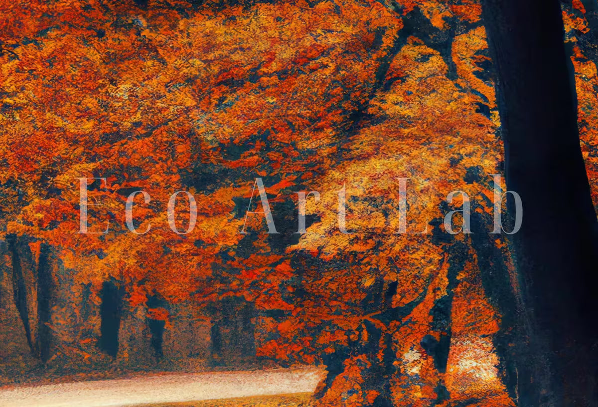 Forest Trail in the Fall 3 Piece Wall Art | Nature Print | Landscape Painting | Set of 3 Prints | Home or Office Decor | Instant Download – Printable Wall Art Set