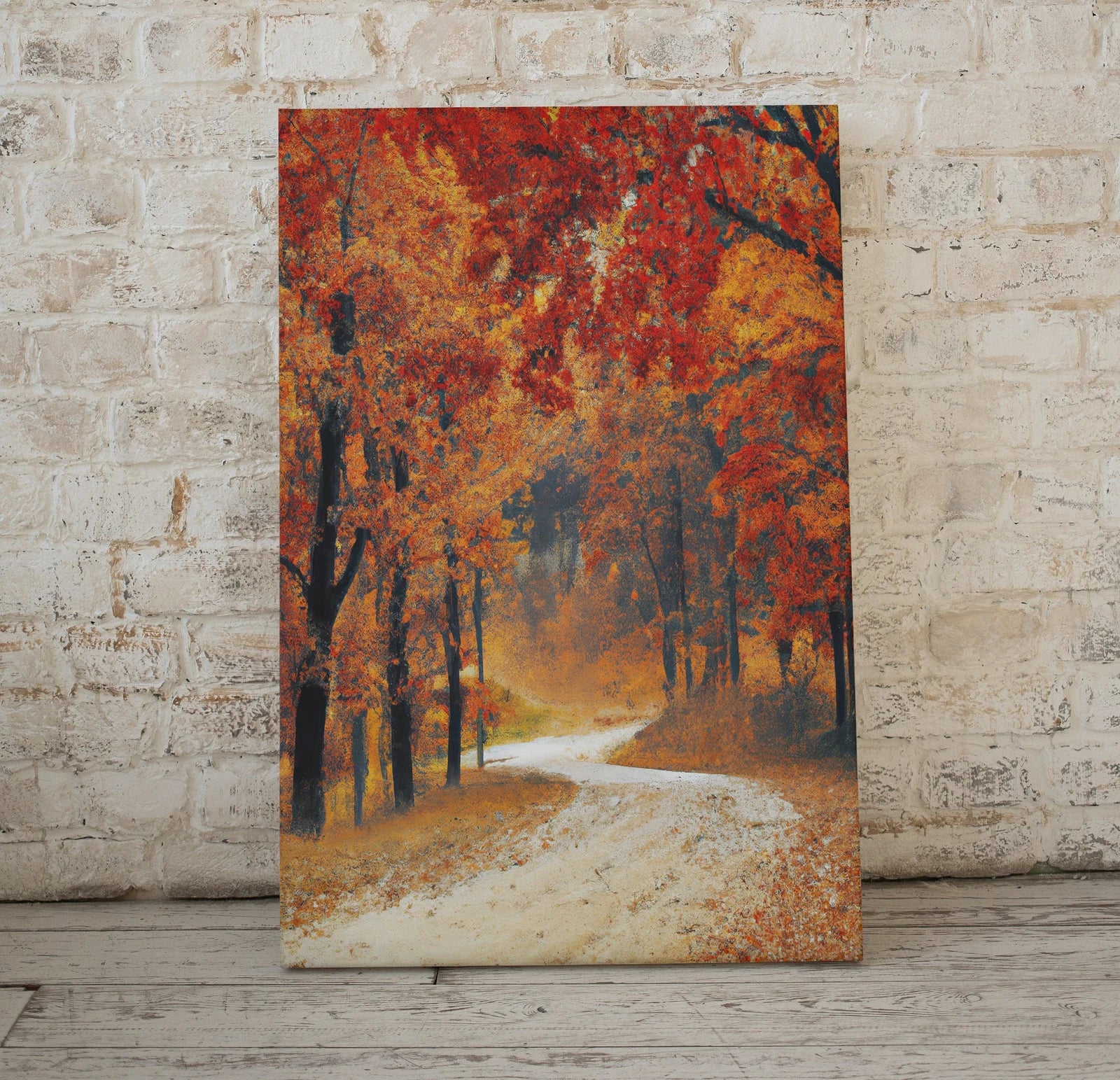Second included artwork preview from Forest Trail in the Fall Landscape Painting. Printable Vertical Wall Art. Home or Office Decor. Nature Print Autumn Art. Instant Download featuring various scenes.