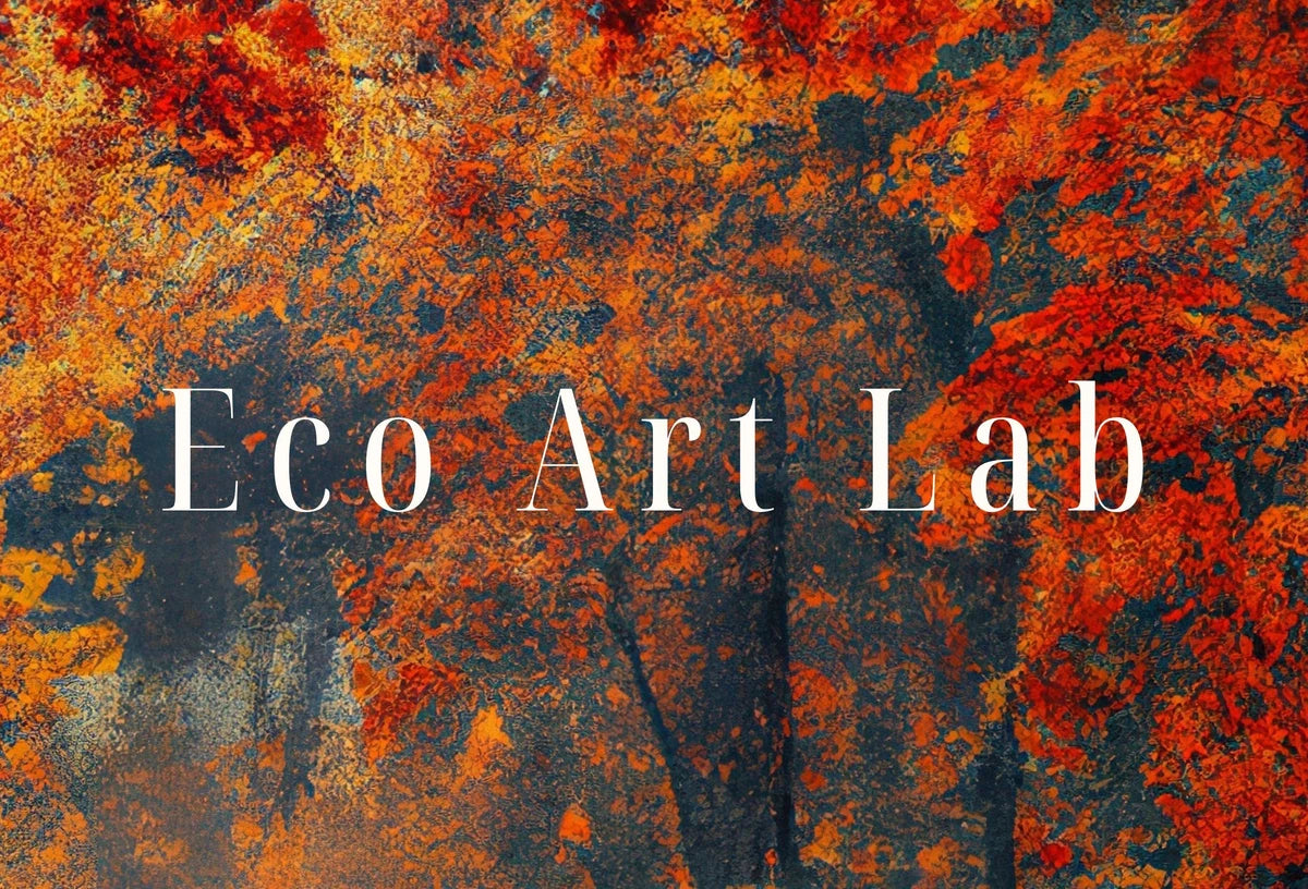 Detail view of artwork from Forest Trail in the Fall Landscape Painting. Printable Vertical Wall Art. Home or Office Decor. Nature Print Autumn Art. Instant Download. (variation 2)