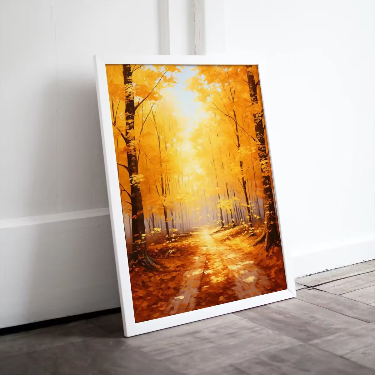 Forest Trail in the Fall Landscape Painting. Printable Vertical Wall Art. Nature Print Autumn Art. Instant Download Home or Office Decor. – Printable Wall Art