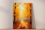 Detail view of artwork from Forest Trail in the Fall Landscape Painting. Printable Vertical Wall Art. Nature Print Autumn Art. Instant Download Home or Office Decor.. (variation 1)