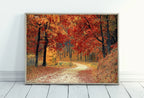 Included artwork preview showing first selection of artworks from Forest Trail in the Fall Landscape Painting, Printable Wall Art, for Home or Office Decor, Nature Print Digital Art Instant Download.
