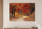 Forest Trail in the Fall Landscape Painting, Printable Wall Art, for Home or Office Decor, Nature Print Digital Art Instant Download – Printable Wall Art