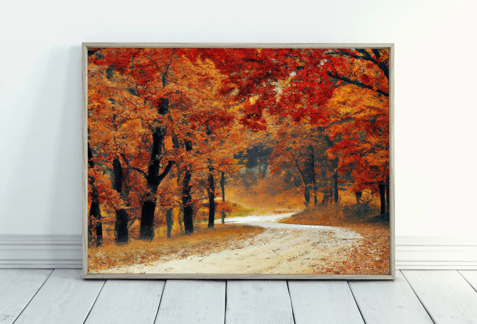 Included artwork preview showing first selection of artworks from Forest Trail in the Fall Landscape Painting, Printable Wall Art. Home or Office Decor. Nature Print Digital Autumn Art. Instant Download #4.