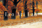Detail view of artwork from Forest Trail in the Fall Landscape Painting, Printable Wall Art. Home or Office Decor. Nature Print Digital Autumn Art. Instant Download #4. (variation 2)