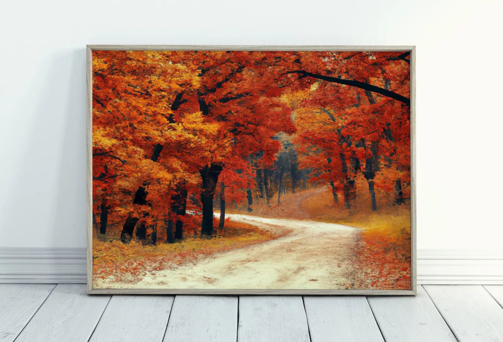 Included artwork preview showing first selection of artworks from Forest Trail in the Fall Landscape Painting, Printable Wall Art. Home or Office Decor. Nature Print Digital Autumn Art. Instant Download #5.