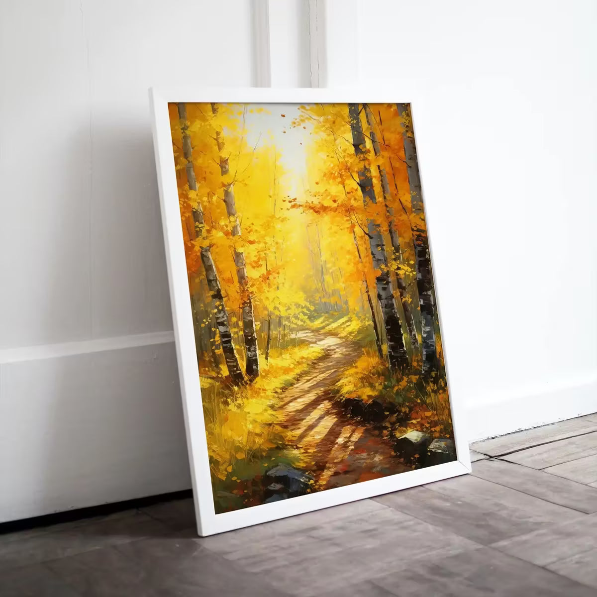 Forest Trail in the Fall Printable Landscape Painting. Nature Print Autumn Art. Vertical Wall Art. Instant Download Home or Office Decor – Printable Wall Art