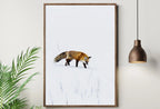 Detail view of artwork from Fox in Snow Wall Art Animal Print. Instant Download Printable Wall Art, Fox Minimalist Wall Decor. Nursery Wall Art Fox Digital Painting. (variation 2)