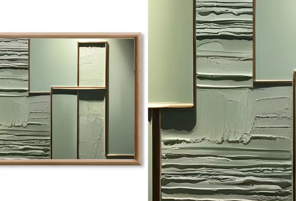 Frame TV Art: Sage Green Wall Art. Midcentury Modern Abstract Paintings Set of 40.  for Samsung Frame TV, Hisense Canvas TV – Frame TV Art Set