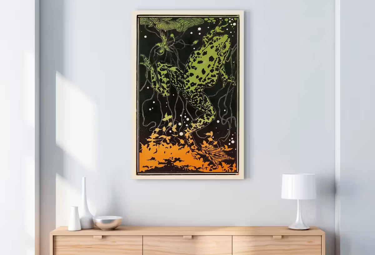Frog Art Print Decor. Vintage Art Nouveau Wall Art Printable Painting. Instant Download Vintage Frog Julie De Graag Art Nouveau Poster – Printable Wall Art