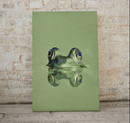 Second included artwork preview from Frog Sitting in Pond Wall Art Print. Green Frog Art Instant Download Green Animal Nursery Printable Art. Digital Painting Nursery Wall Art featuring various scenes.