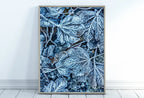 Included artwork preview showing first selection of artworks from Frosty Morning Leaves Printable Wall Art. Leaves Print Winter Abstract Wall Art. Home or Office Decor Nature Print, Digital Instant Download.