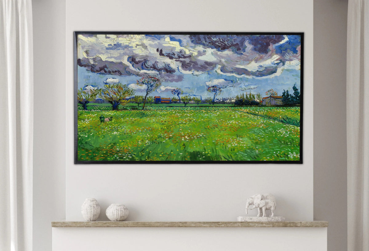 Samsung Frame TV Art 4K - Landscape Under a Stormy Sky - Famous Vincent van Gogh