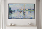 Samsung Frame TV Art 4K - Boats Moored on the Seine at Argenteuil - Famous Gustave Caillebotte