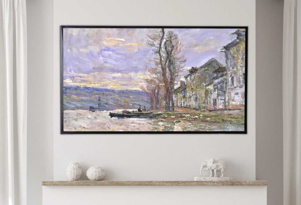 Samsung Frame TV Art 4K - River at Lavacourt Monet - Famous Claude Monet