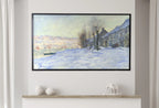 Samsung Frame TV Art 4K - Lavacourt Under Snow - Famous Claude Monet