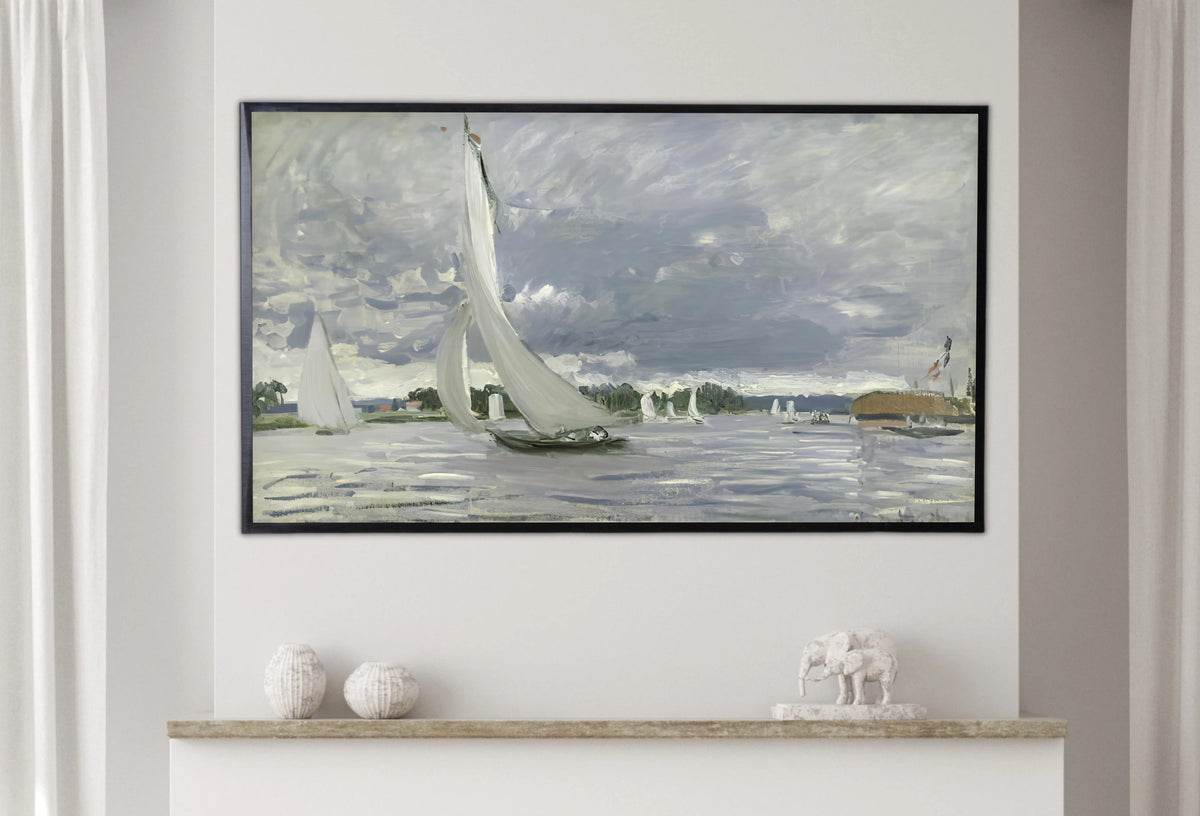 Samsung Frame TV Art 4K - Regatta at Argenteuil - Famous Claude Monet