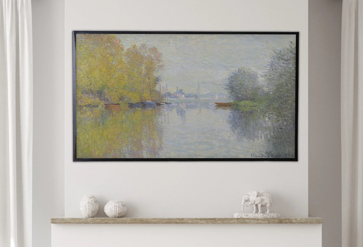 Samsung Frame TV Art 4K - Autumn on the Seine Argenteuil - Famous Claude Monet