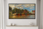 Samsung Frame TV Art 4K - Boats at Zaandam - Famous Claude Monet