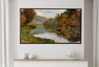 Samsung Frame TV Art 4K - Boat on the Seine near Jeufosse - Famous Claude Monet