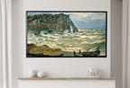 Samsung Frame TV Art 4K - Etretat Rough sea - Famous Claude Monet