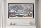Samsung Frame TV Art 4K - Sandviken Norway Snow Effect - Famous Claude Monet