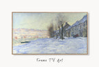Samsung Frame TV Art 4K - Lavacourt Under Snow - Famous Claude Monet