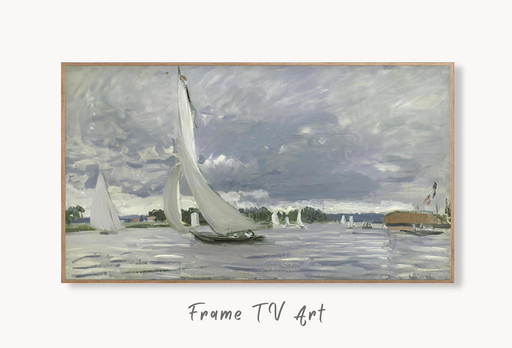Samsung Frame TV Art 4K - Regatta at Argenteuil - Famous Claude Monet