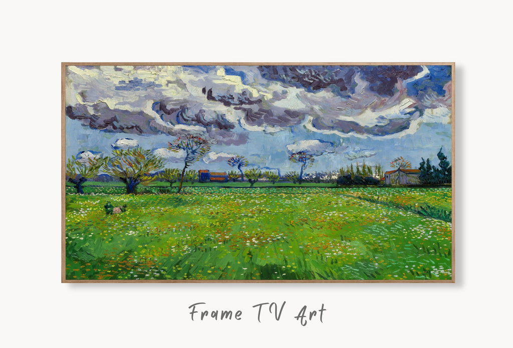 Samsung Frame TV Art 4K - Landscape Under a Stormy Sky - Famous Vincent van Gogh