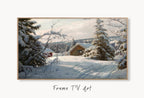 Samsung Frame TV Art 4K - Sunlit Winter Landscape - Famous Peder Mønsted
