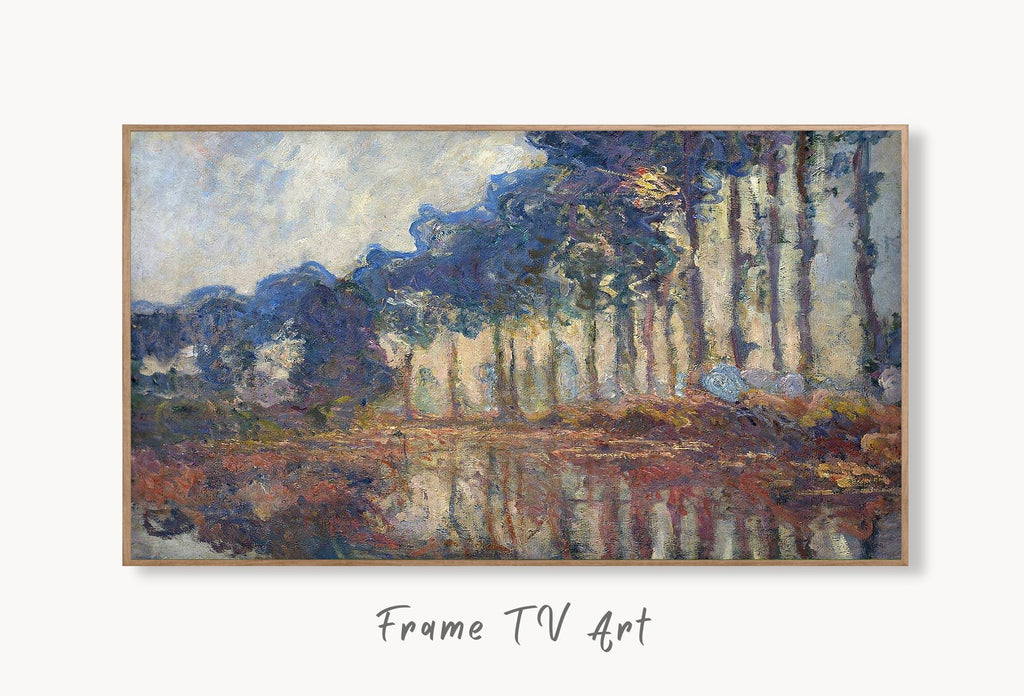 Samsung Frame TV Art 4K - Poplars (Autumn) - Famous Claude Monet