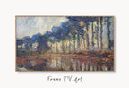 Samsung Frame TV Art 4K - Poplars (Autumn) - Famous Claude Monet