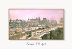 Samsung Frame TV Art 4K - Pissarro-The Pont Neuf Snow Effect - Famous Camille Pissarro