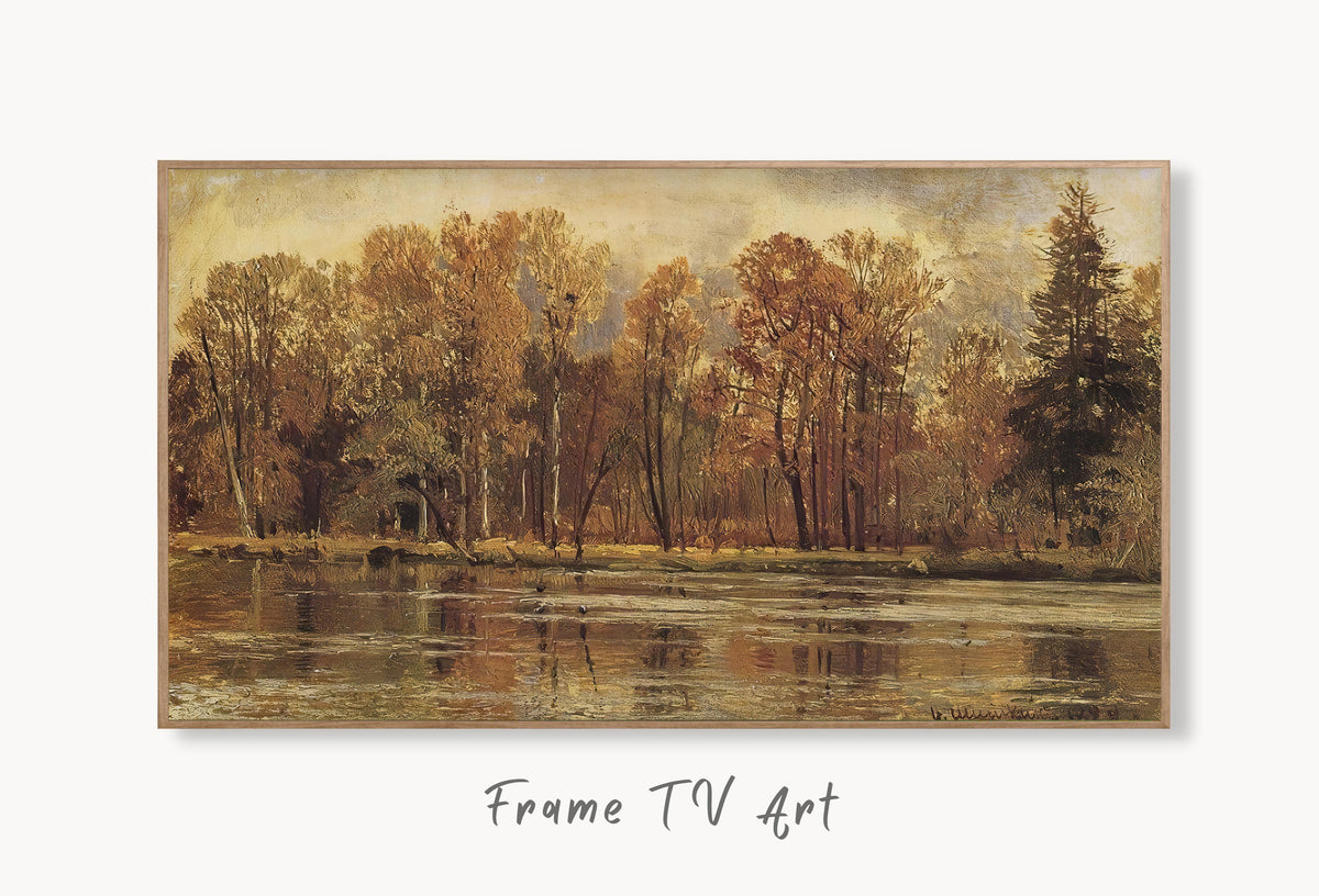 Samsung Frame TV Art 4K - Golden Autumn - Famous Ivan Shishkin