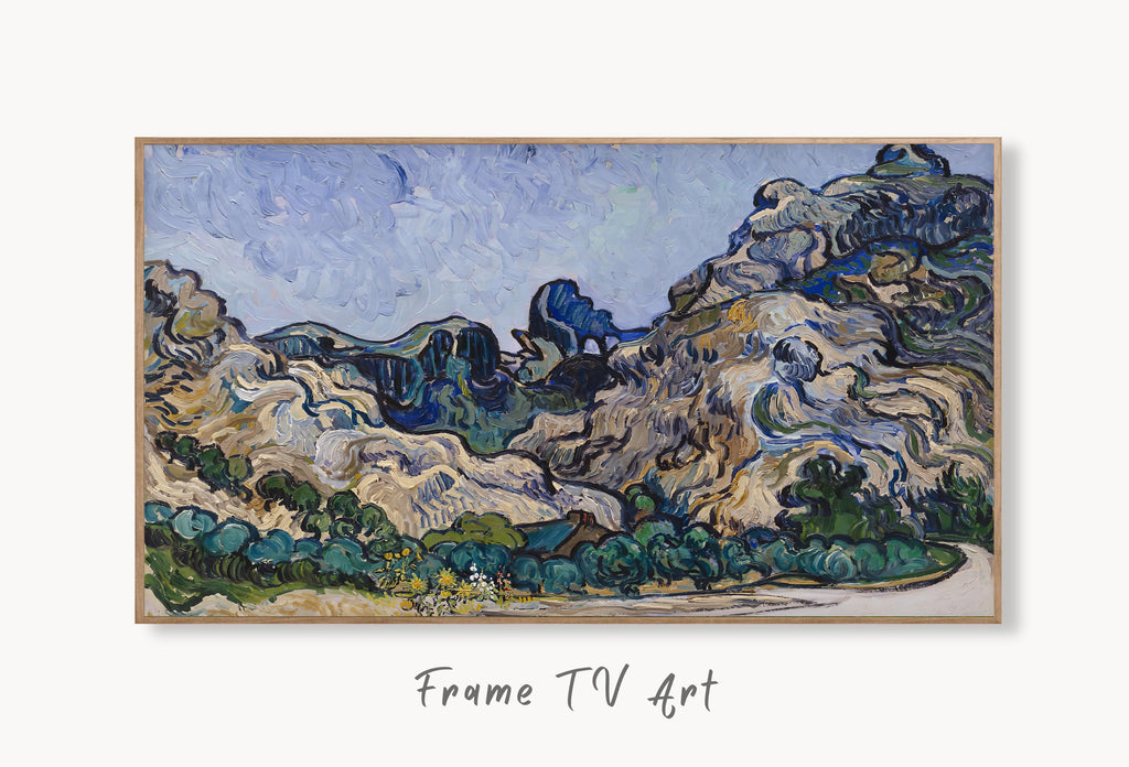 Samsung Frame TV Art 4K - Mountains at Saint Rémy - Famous Vincent van Gogh