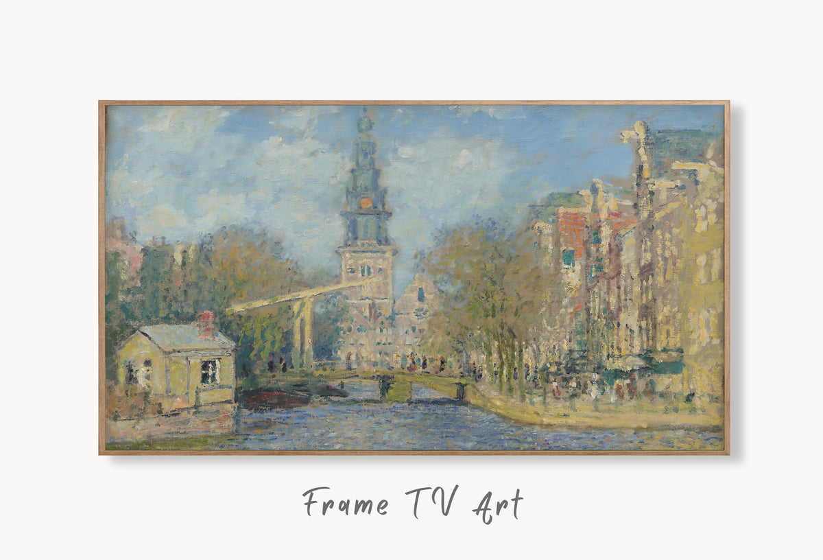Samsung Frame TV Art 4K -  The Zuiderkerk Amsterdam - Famous Claude Monet