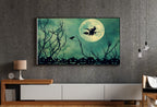 Samsung Frame TV Art 4K - Moonlit Flight - Famous EcoArtLab Original