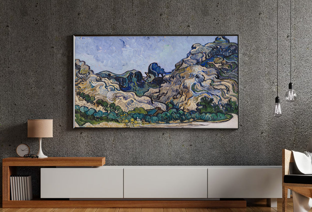 Samsung Frame TV Art 4K - Mountains at Saint Rémy - Famous Vincent van Gogh