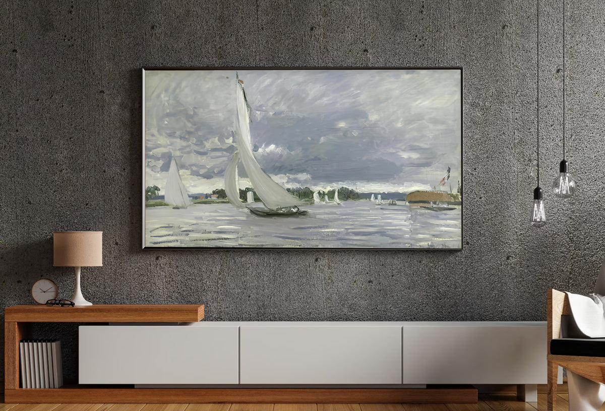 Samsung Frame TV Art 4K - Regatta at Argenteuil - Famous Claude Monet