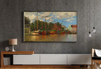 Samsung Frame TV Art 4K - Boats at Zaandam - Famous Claude Monet