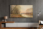 Samsung Frame TV Art 4K - The Seine at Saint Mammes Impressionist - Famous Alfred Sisley