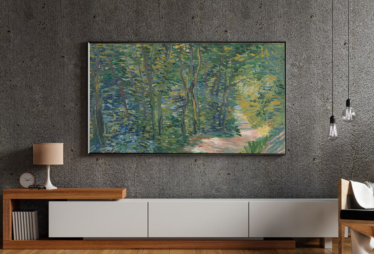 Samsung Frame TV Art 4K - Path in the Woods - Famous Vincent van Gogh