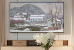 Samsung Frame TV Art 4K - Sandviken Norway Snow Effect - Famous Claude Monet