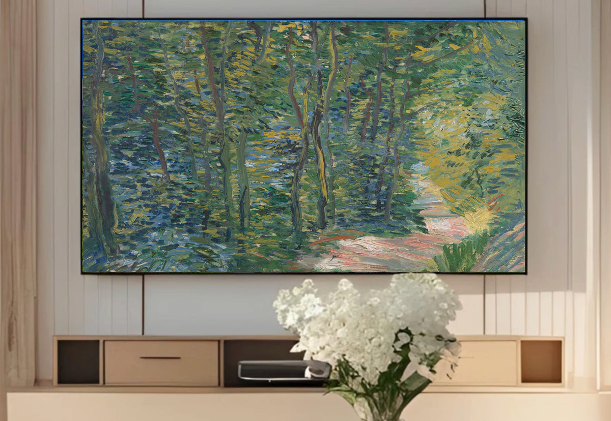 Samsung Frame TV Art 4K - Path in the Woods - Famous Vincent van Gogh