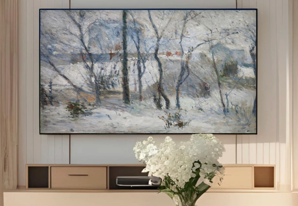 Samsung Frame TV Art 4K - Garden under Snow - Famous Paul Gauguin