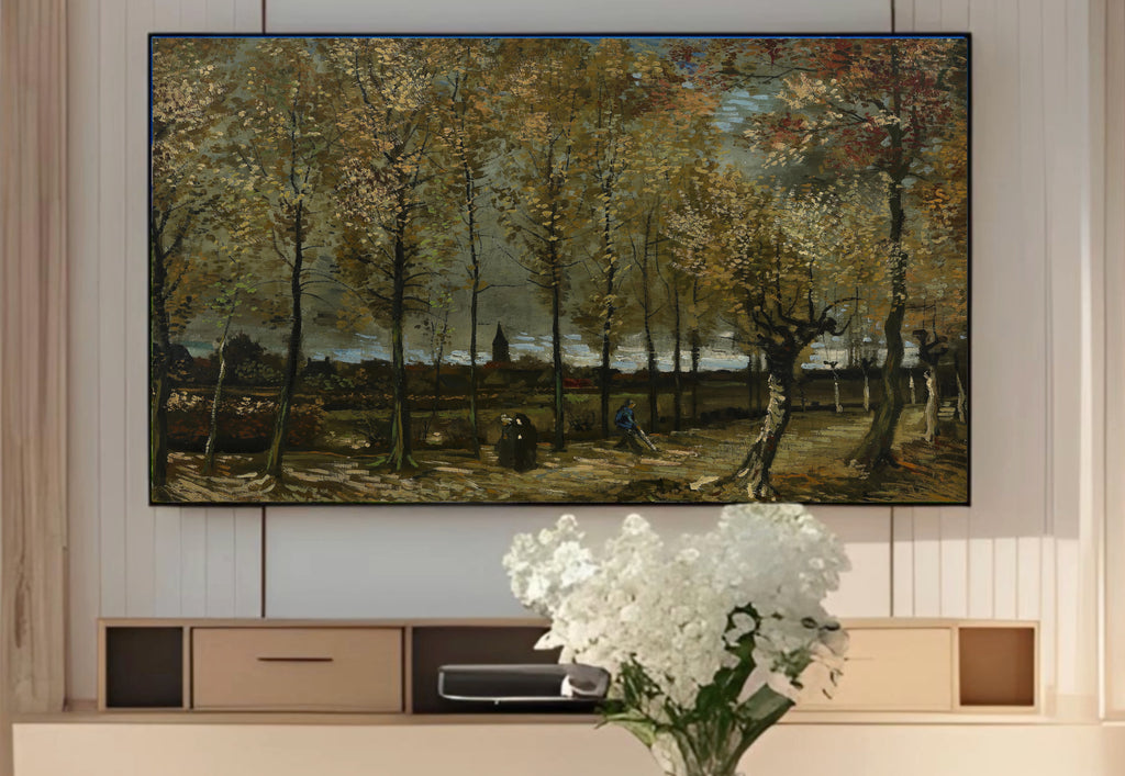 Samsung Frame TV Art 4K - Poplars near Nuenen - Famous Vincent van Gogh