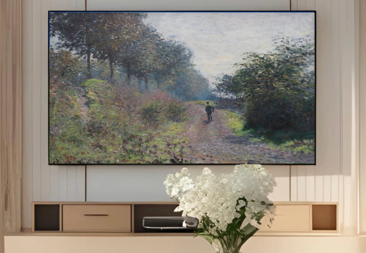 Samsung Frame TV Art 4K - The Sheltered Path - Claude Monet